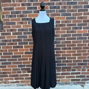 Leslie Fay Black Midi Dress